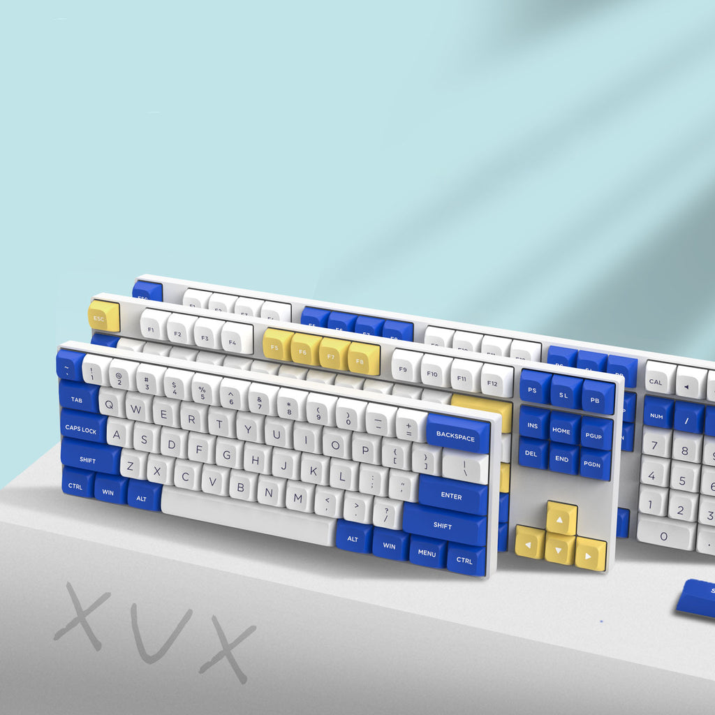 Clavier de jeu mécanique sans fil PBT de 184 clés