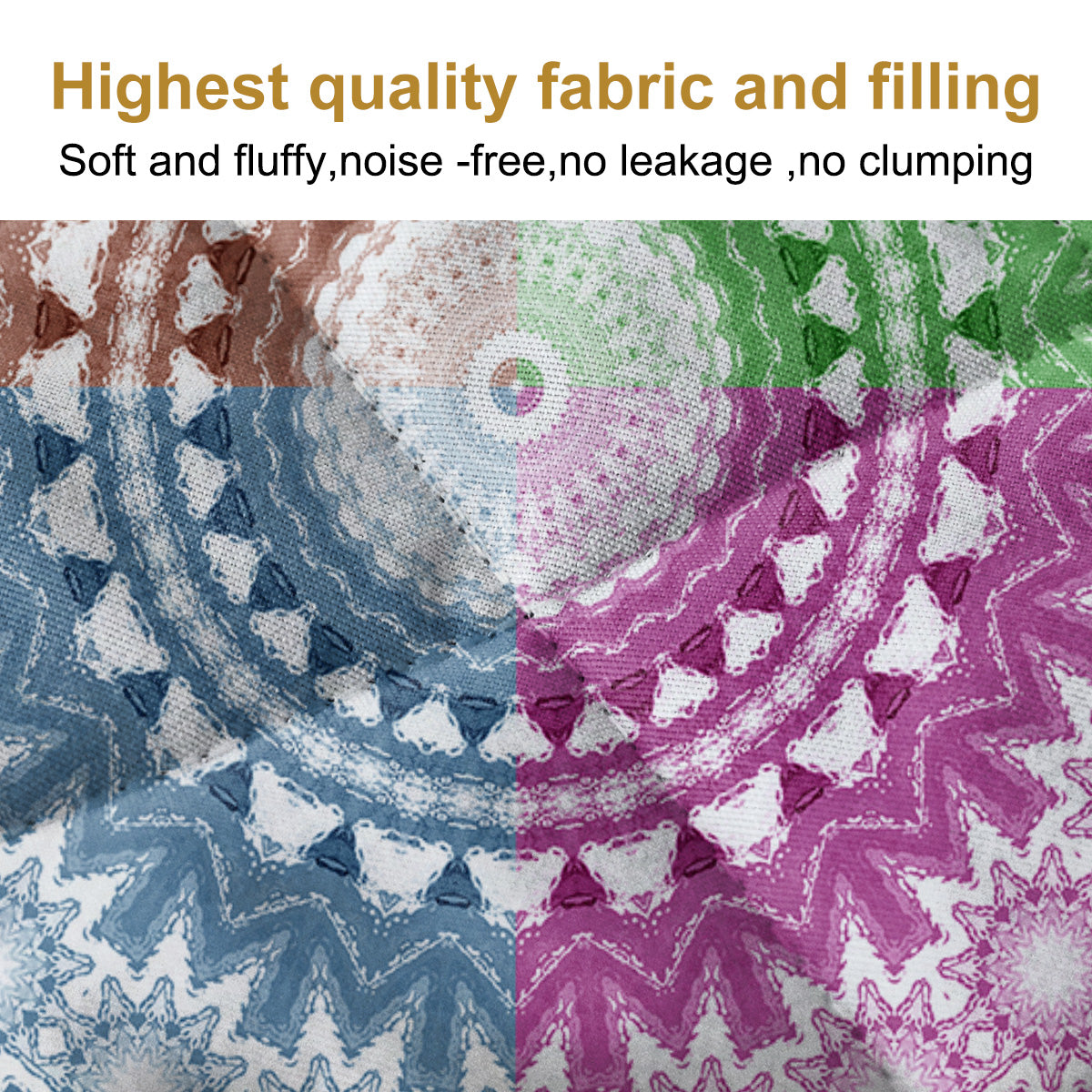 3-piece Colorful Silk Mattress Set with 2 Pillows