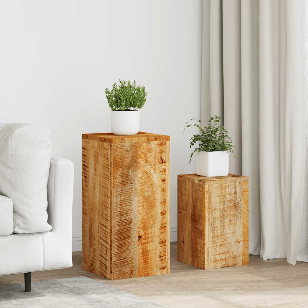 Plant Stand 2 pcs. Bois de mangue solide