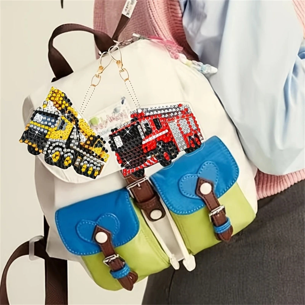 Porte-clés de peinture diamant bricolage - modèles de voiture