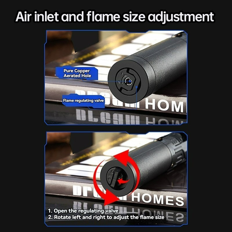 Éclaireur de flamme à jet multifonctionnel 2Pcs avec réglage d'allumage à 360 degrés