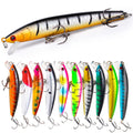 Ensemble de 22 pièces Lure dure Soft Frog Popper Minnow Pencil VIB Luminous Bait Set Crochets durables