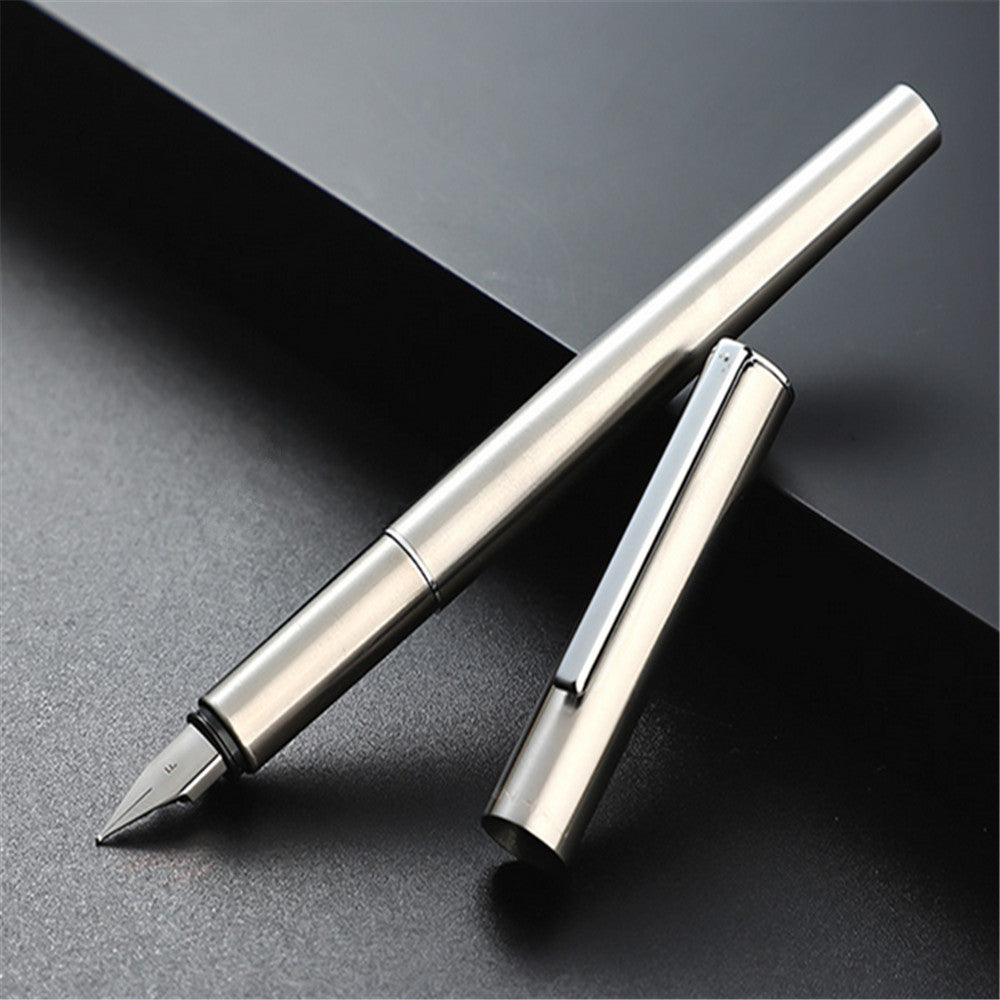 Jinhao Fontaine stylo tout-acier Extrêmement noir métal adulte bureau cadeau enseignant étudiant