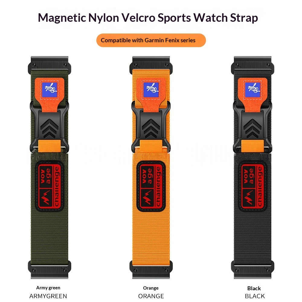 Bracelets en nylon tissé Velcro compatibles avec les bracelets Garmin