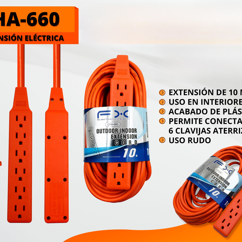 Rallonge de cordon Socket 10.6m Strip de Fente Orangepour Homelong Power Strip