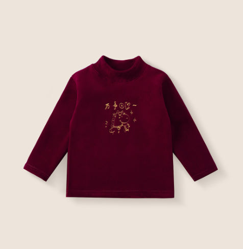Set de sweatshirts d'hiver Ligné de polaires d'hiver Thickened One-Piece polaire bébé Coréen-Style faux deux-P