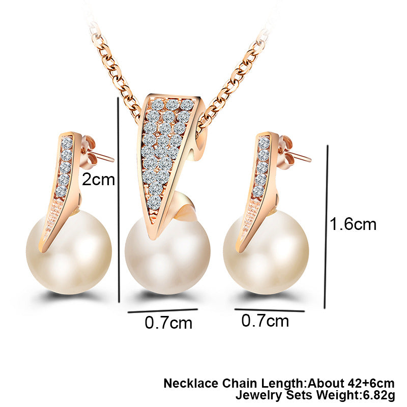 Ensemble de collier de fausse perle 2 pièces