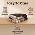 Couche de lit et rideau 9 piece brun et noir Lotus