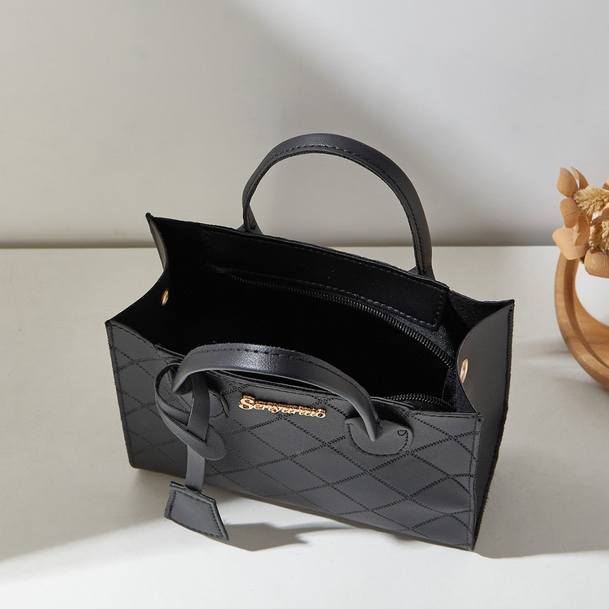 Sac à bandoulière unique matelassé en diamant