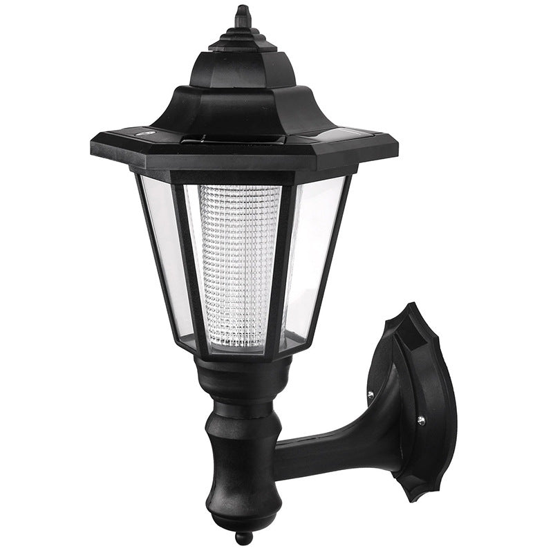 Lampe murale solaire hexagonale extérieure