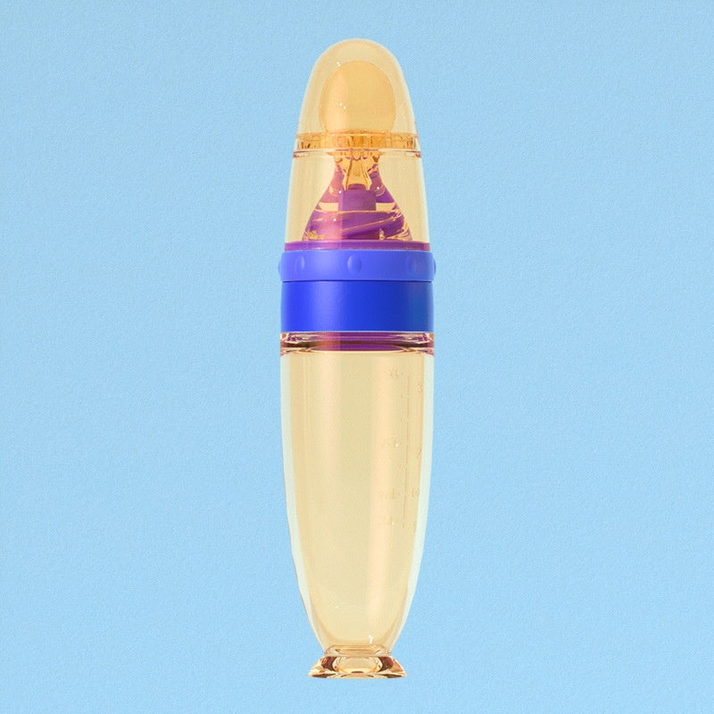 Silica Gel Sucker bouteille de pâte de riz Nano Argent bébé