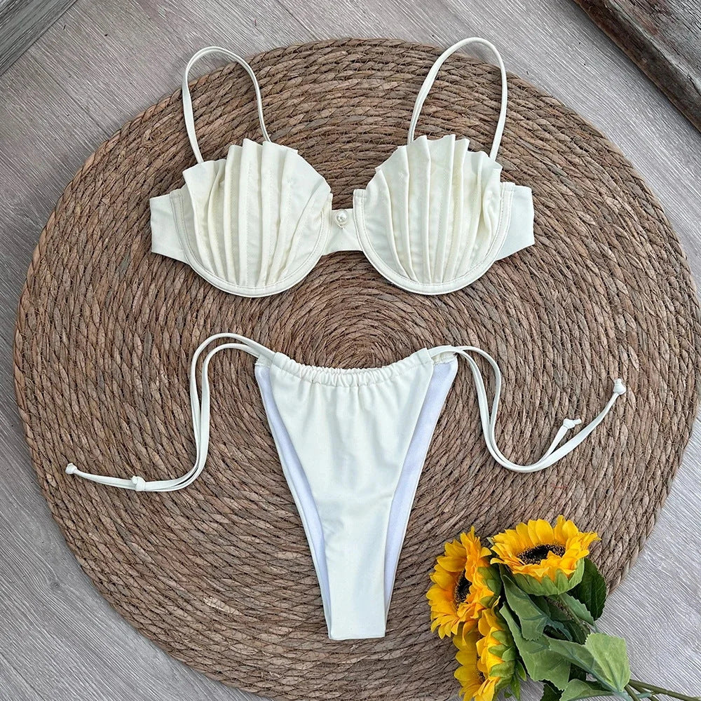 Maillot de bain avec perles lourdes Embellissement Femmes