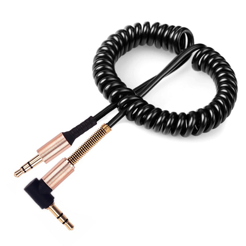 Câble audio 3.5mm de ressort d'Elbow