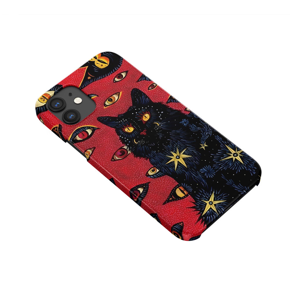 Case de téléphone à oeil de chat rétro Niche