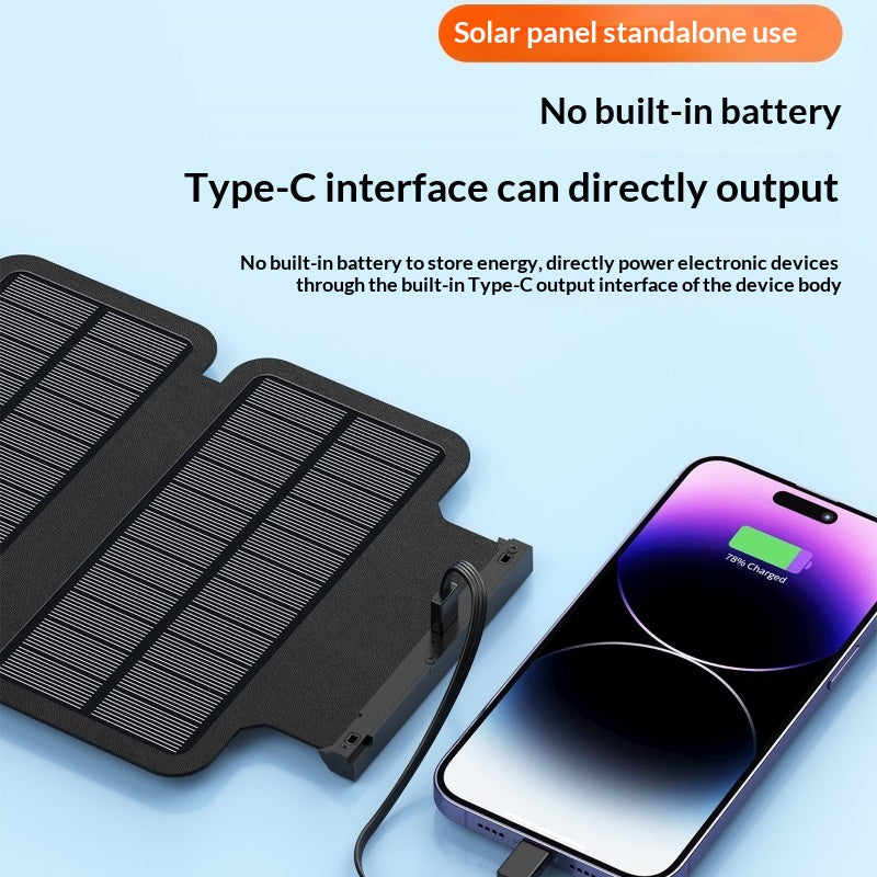 Banque de puissance extérieure avec chargeur solaire pliable à main