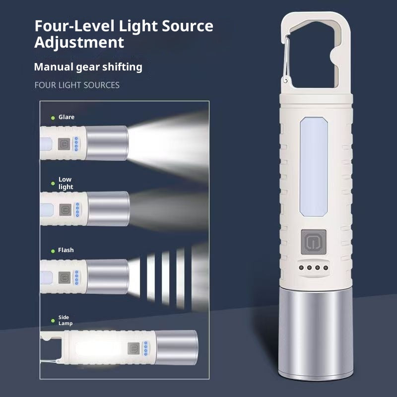 Lampe de poche de haute puissance Zoom télescopique extérieur portable