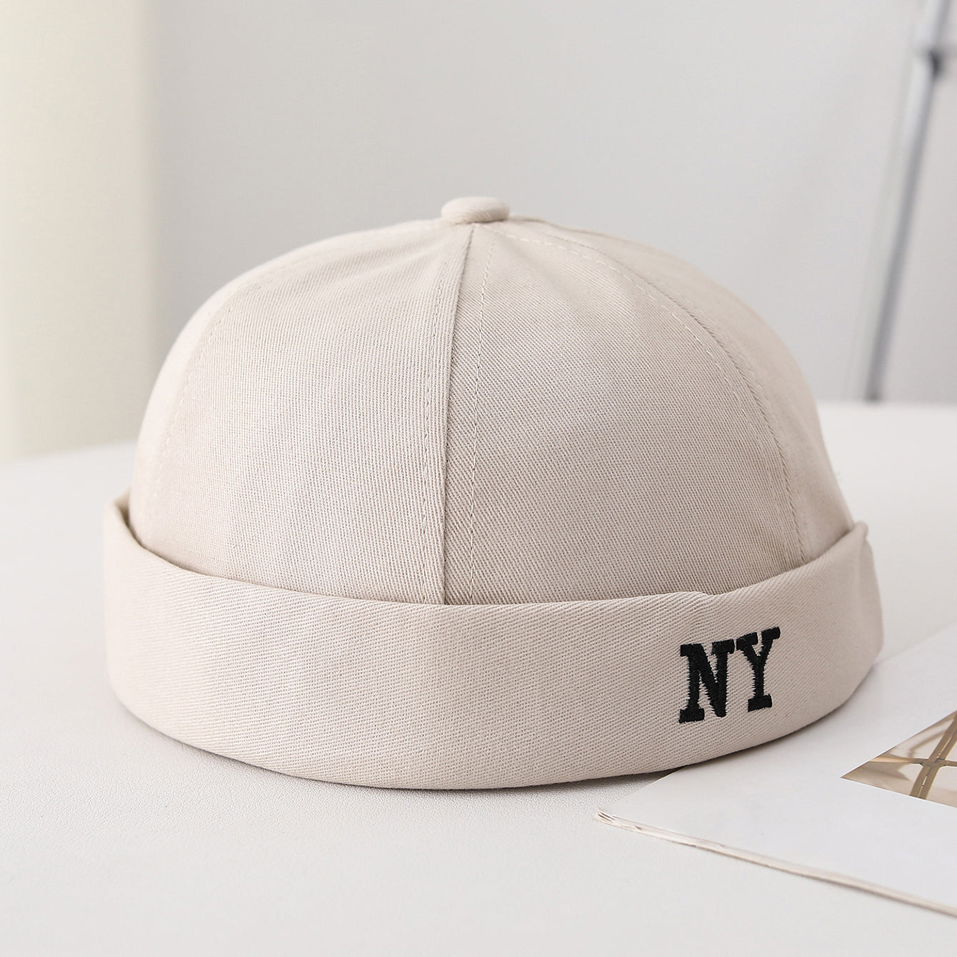 Homme monocolore brodé Lettre NY Ajustable Trendy Style Bohemian Chapeau Landlord