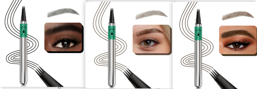Crayon à sourcils sauvages à quatre griffes résistant aux boues