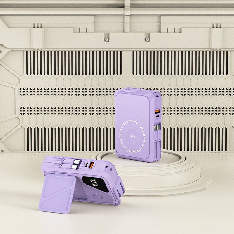 Foldable AC wall plug power bank
