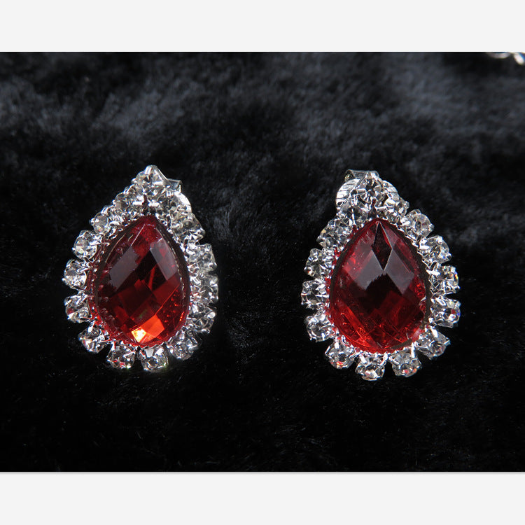 La Bijoux Mariée Couleur Boucles d'oreilles Diamant Collier ensemble de collier de mode peut être personnalisé