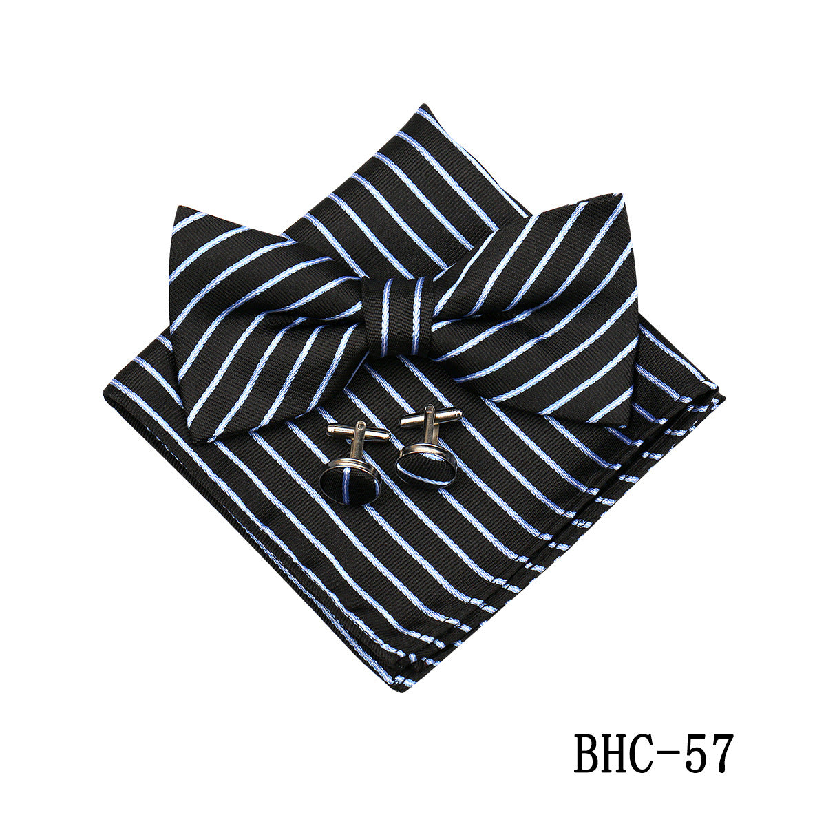 Mens Paisley Bow Tie Pocket Square et Cufflinks