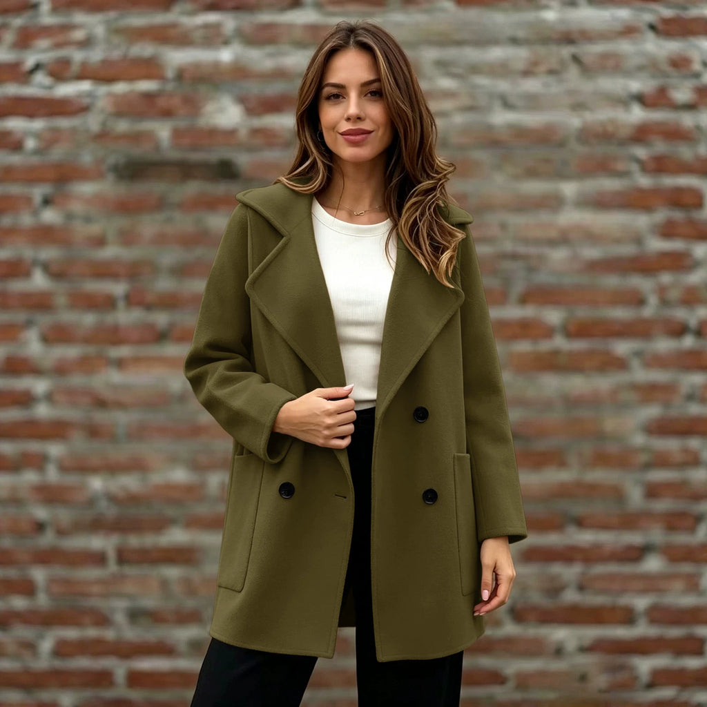 Manteau de laine à double-bras