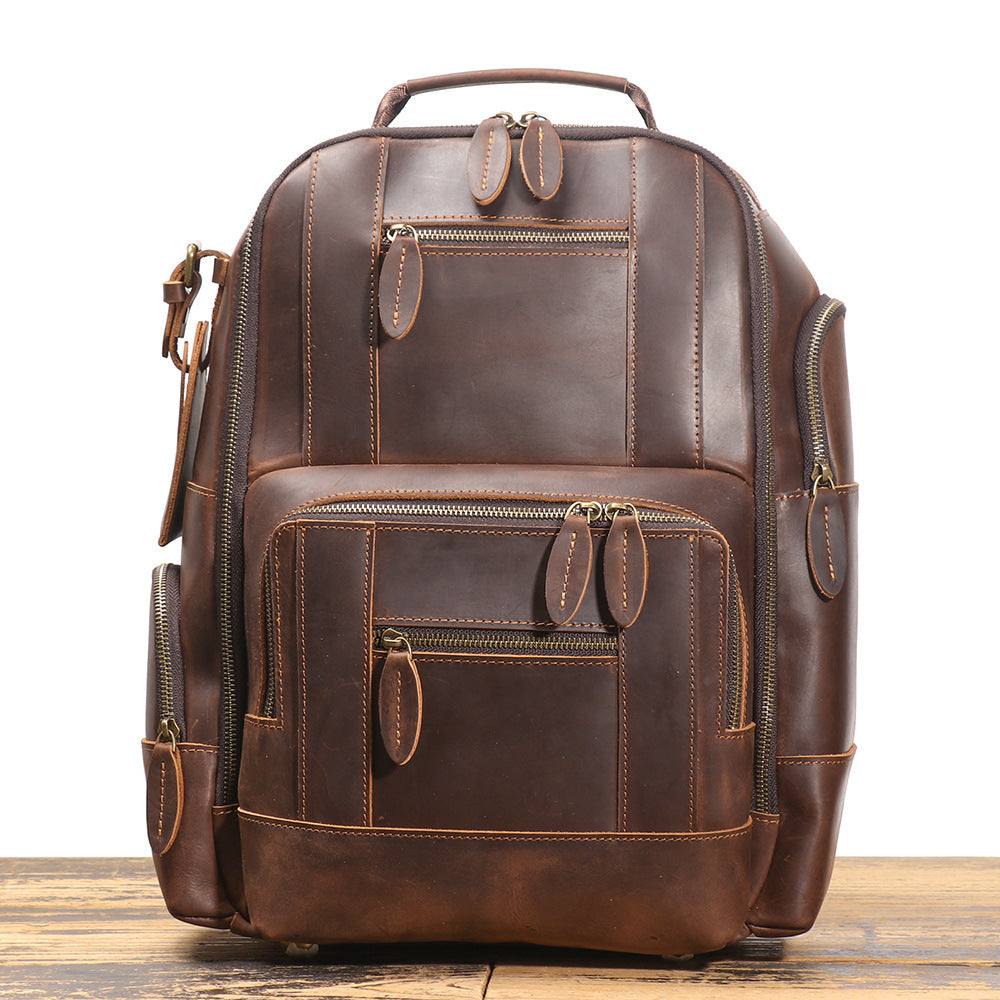 Retro sac à dos en cuir