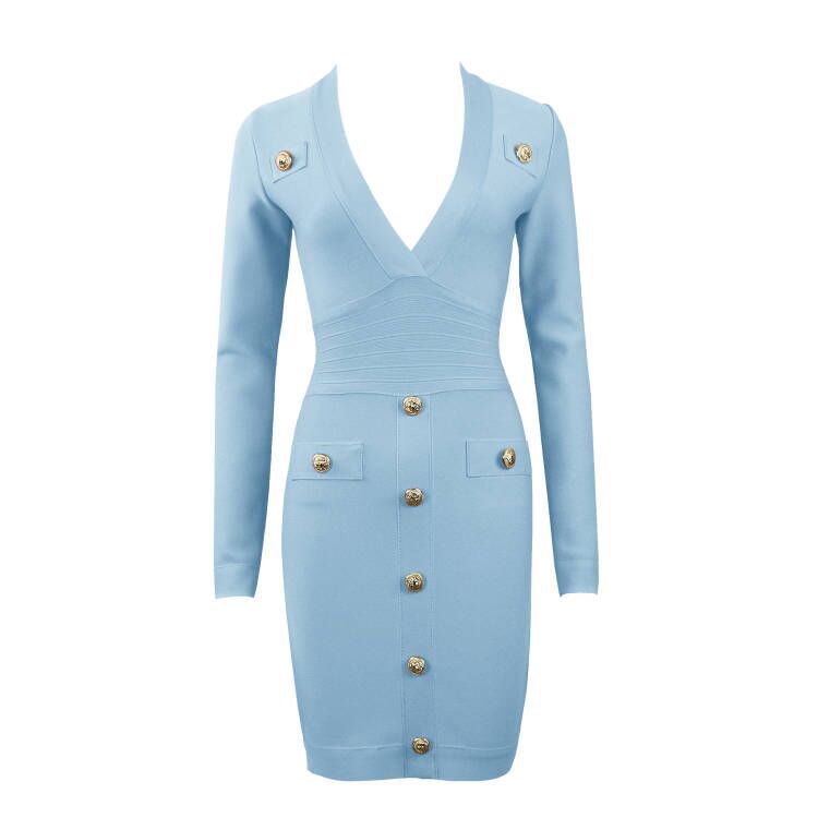 Robe à manches longues à manches longues pour dames minces