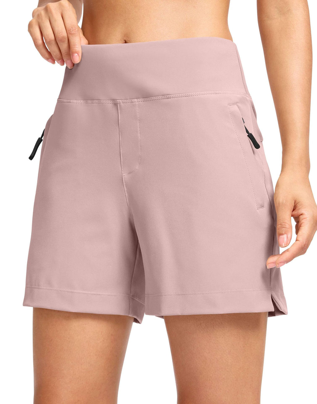 Short de randonnée en plein air pour femmes avec poches zippées Léger Séchage rapide Golf Cas Sports
