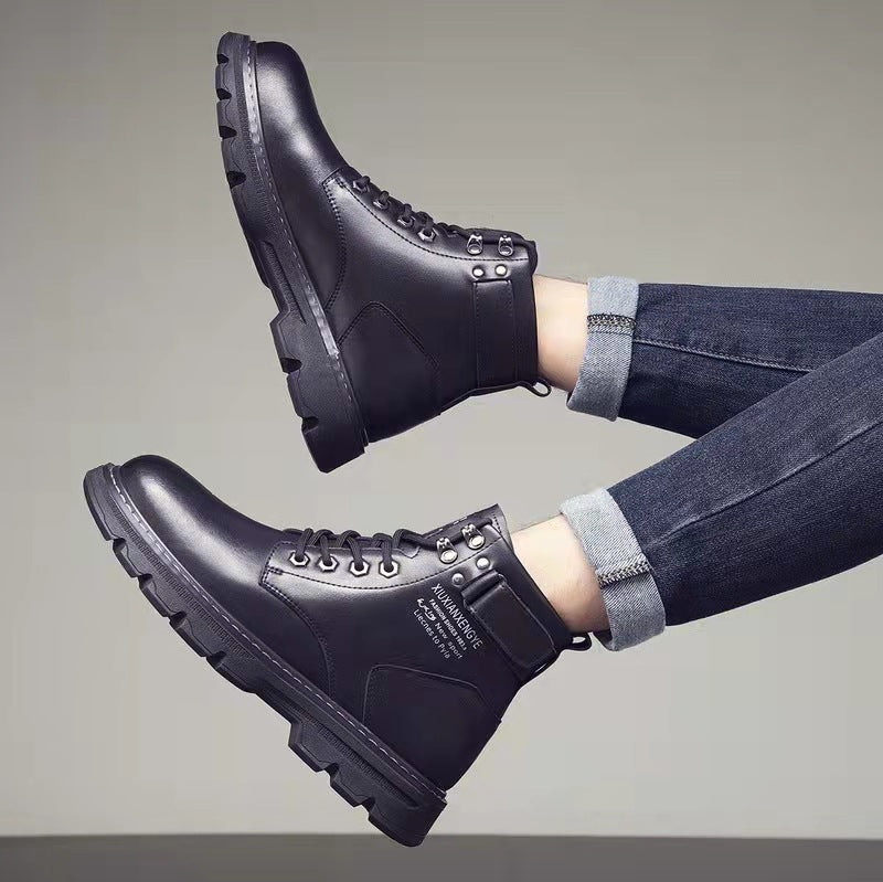 Hommes mi-à haut-top bottes en style coréen