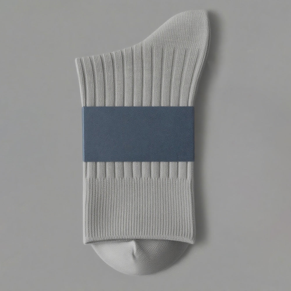 Chaussettes d'affaires en coton à double manche pour hommes avec des propriétés absorbantes et désodorisantes