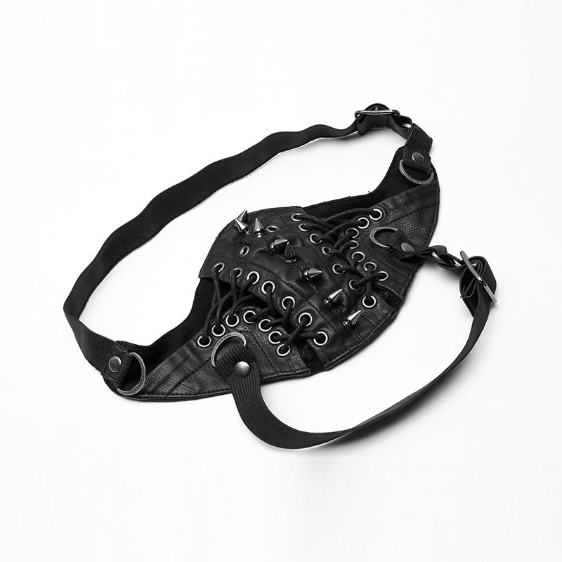 Rock Field CS Spike Unisex Punk Rope Masque en cuir
