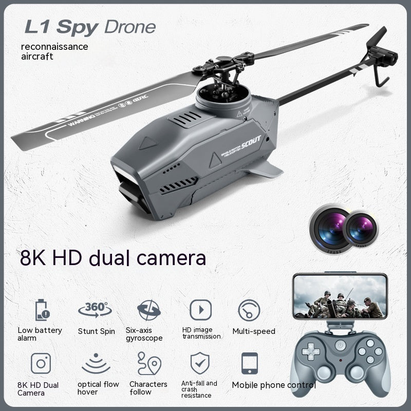 Four-Channel Unibody Helicopter Drone for Aerial Photography Toy
