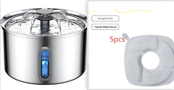 Animal Fontaine d'eau 304 Acier inoxydable Distributeur d'eau de chat