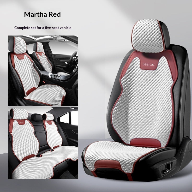 Coussin de siège de voiture respirant en soie glacée