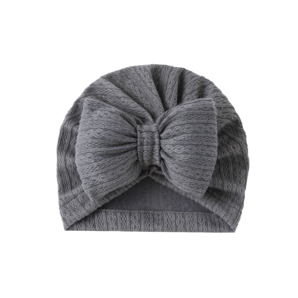 Chapeau de bateau bébé en coton tricoté Remplissage Big Bow Chapeau de bateau bébé