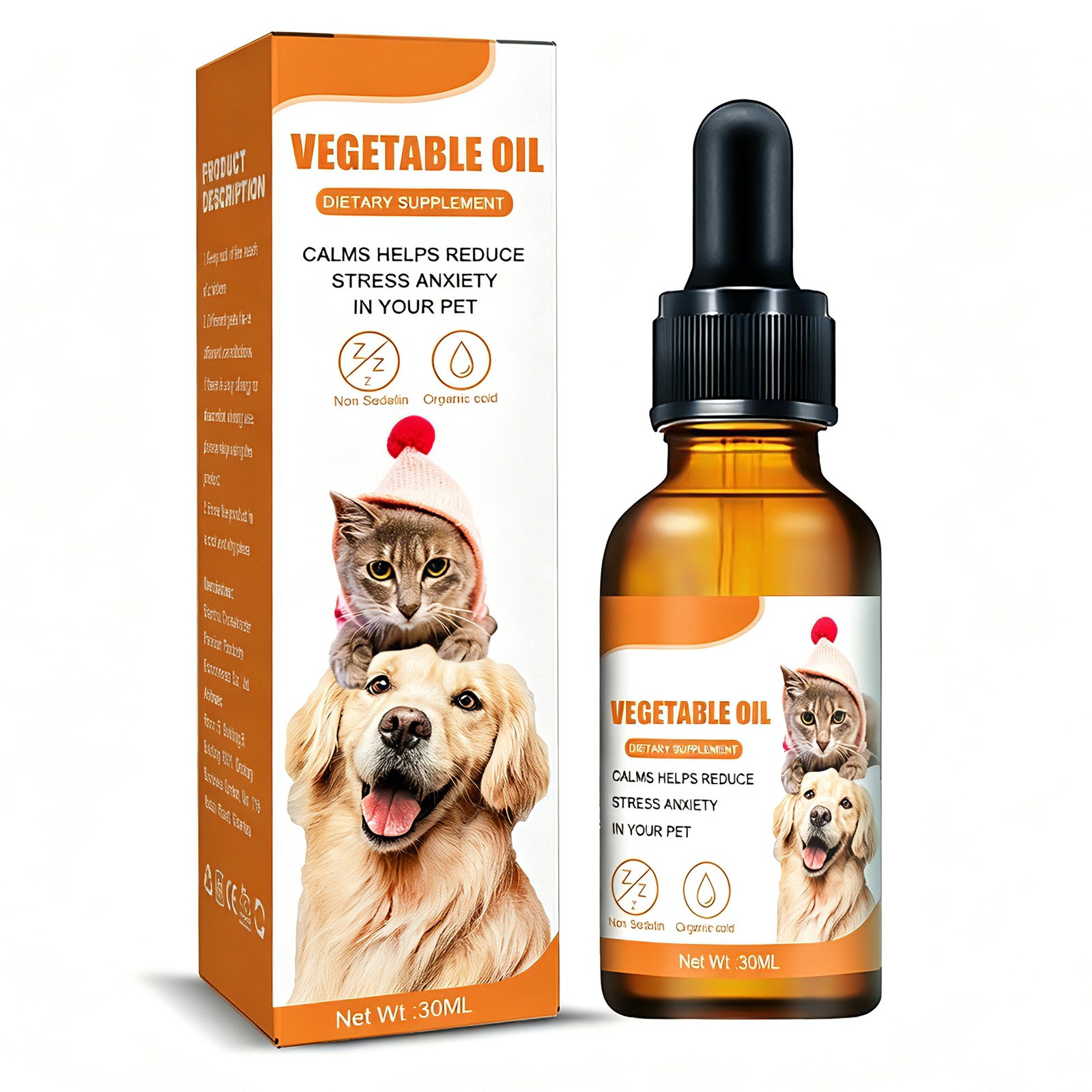 Huile de chanvre calmante pour chiens et chats