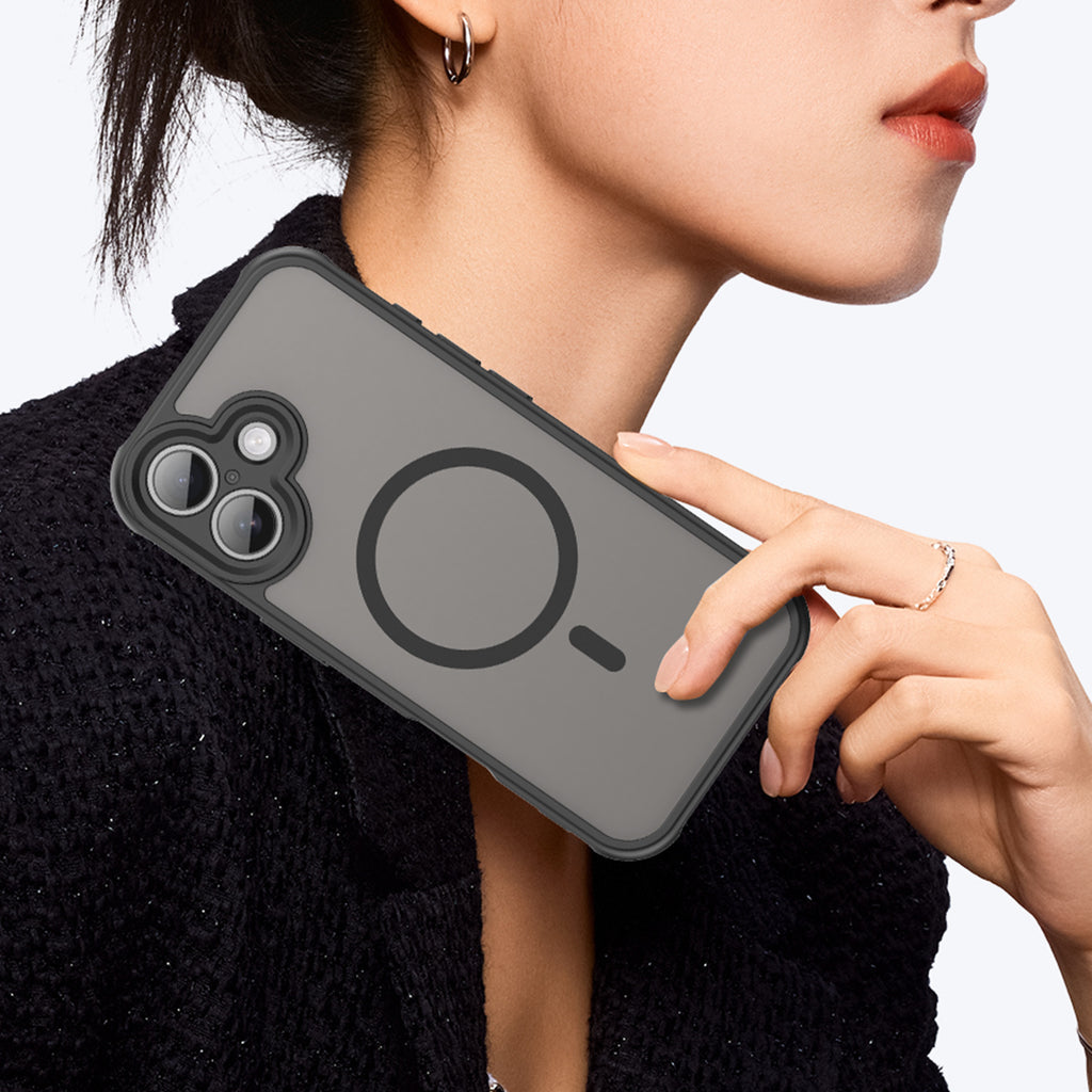Boîtier de téléphone magnétique pour PC TPU Frosted résistant à la chute