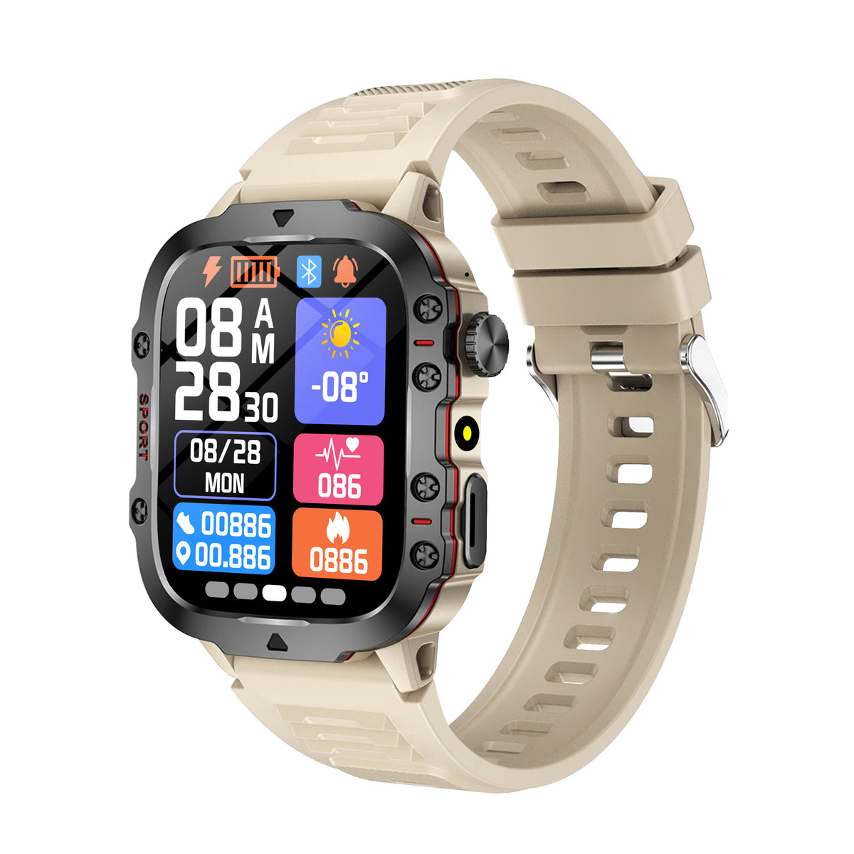 Sport Step Computing Outdoor Large Screen Mountaineering Smart Watch