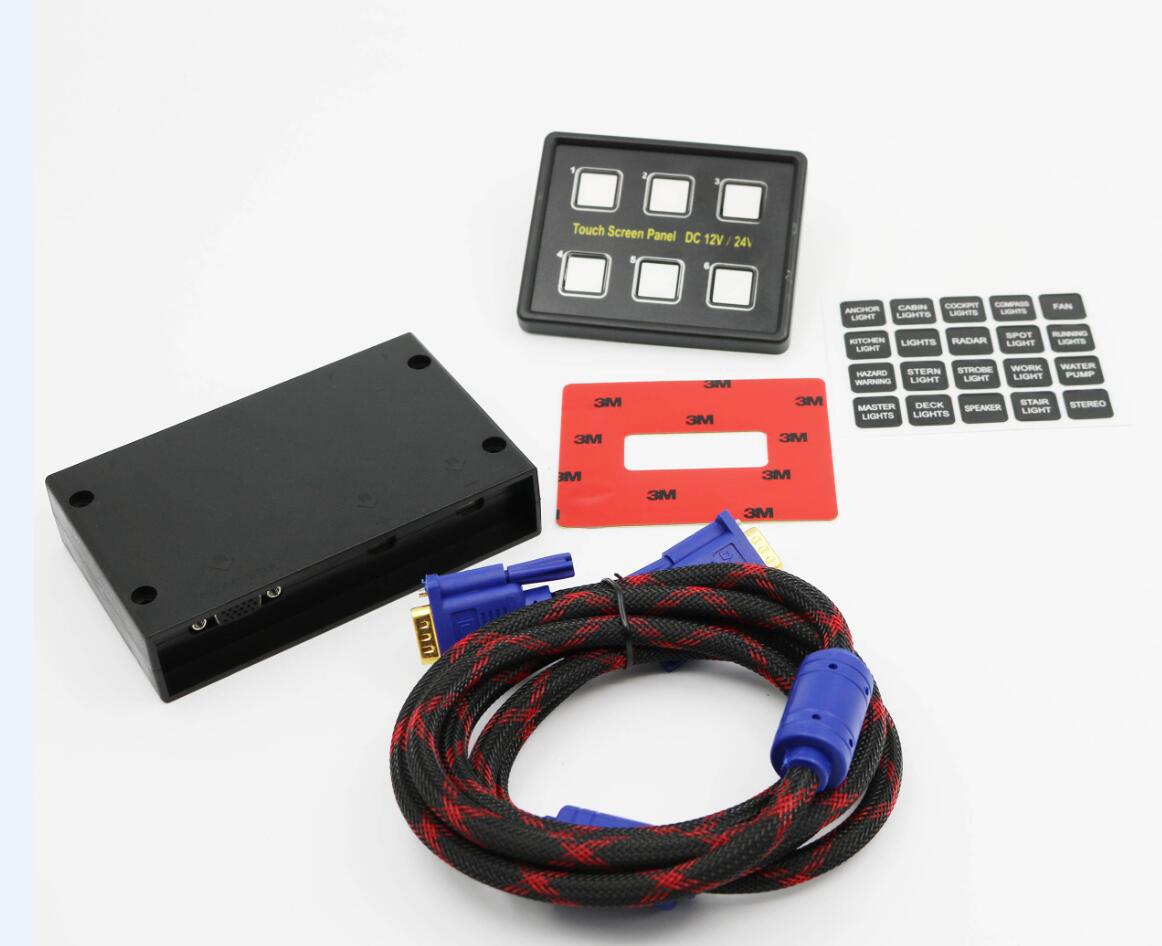 Panneau de commutation Wrangler Voiture/Boat/Bus Modification Panneau de commutation tactile 6-Way