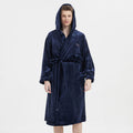 Fashion Navy Flannel Nightgown pour hommes