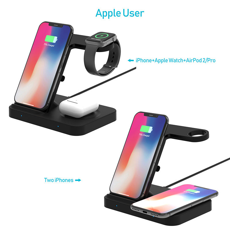 Chargeur sans fil Chargeur sans fil vertical triple en un