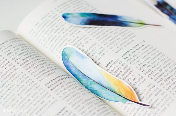 Jeu de signet de plume 30 pièces