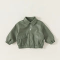 Manteau d'automne en cuir pour enfants