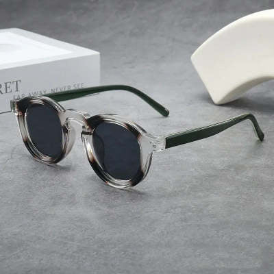 Lunettes de soleil Retro Round Small Frame Haute Sens pour homme et femme