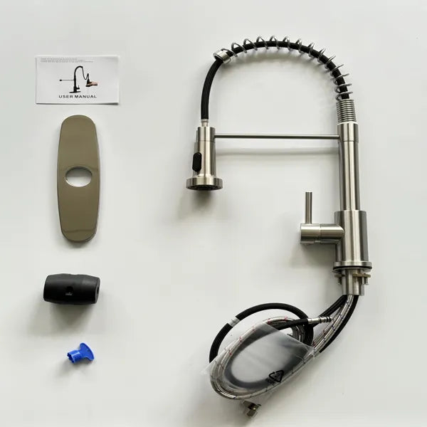 Robinet de cuisine avec pulvérisateur pulvérisateur industriel 1 poignée 1 trou ou 3 trous Robinet pour ferme