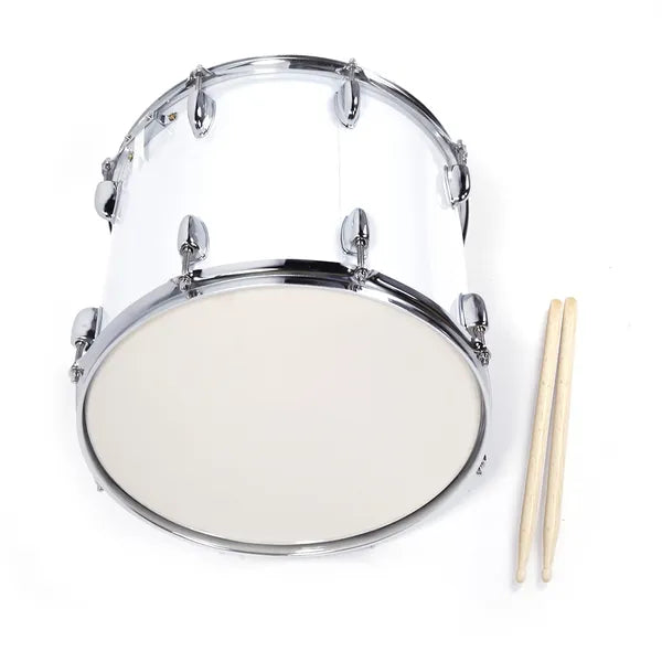 14 X10 pouces Marching Drum Drum Sticks Porte-clés Blanc