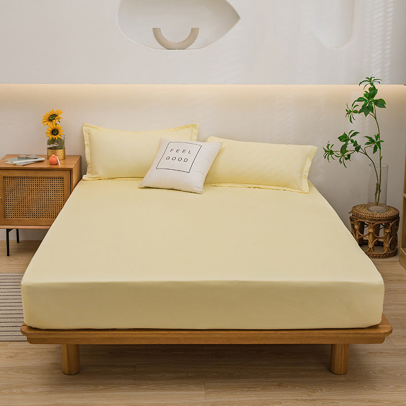 Ensemble de draps et de lit d'oreiller en couleur solide