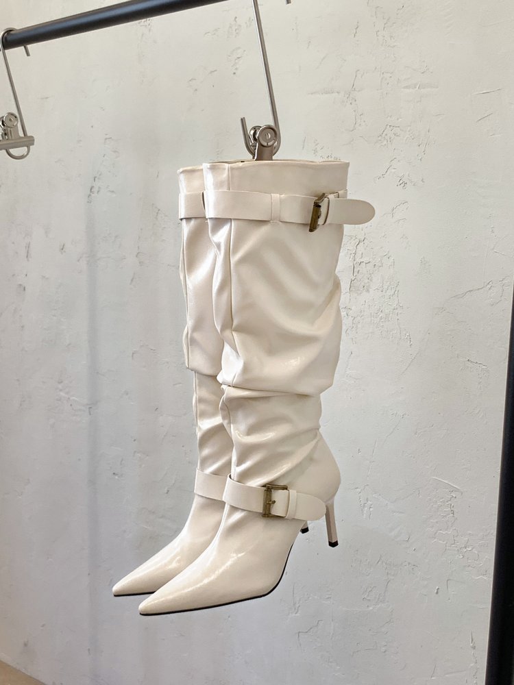 Bottes d'orteil pointu vintage pour femmes Élégantes Bottes de louchage