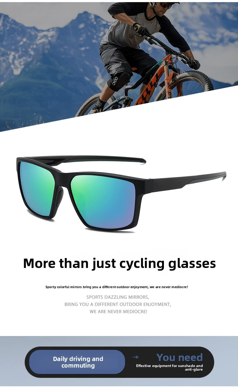 Lunettes de soleil de sport carrées de protection Uv400 pour hommes